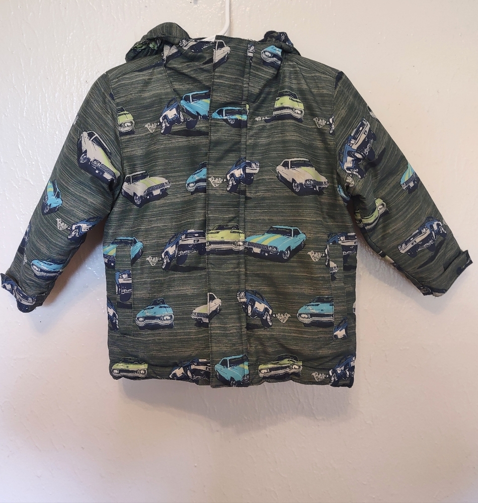 Toddler‎ Classic Cars Puffy Warm Coat Size 2T